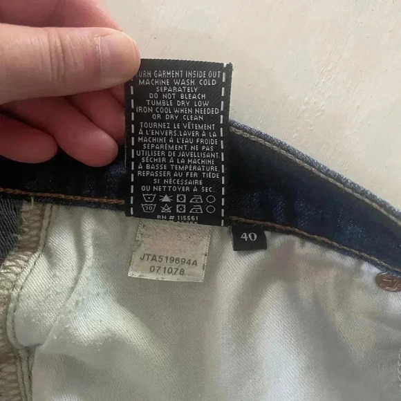 7 For All Man Kind Men’s Standard For Straight Leg Jeans SZ 40 - Picture 4 of 9